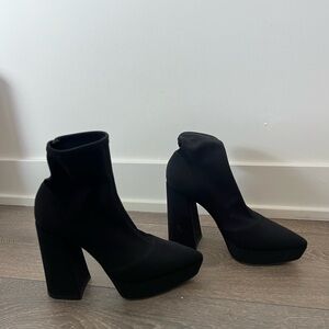 Gianvito Rossi Black Platform Sock Booties